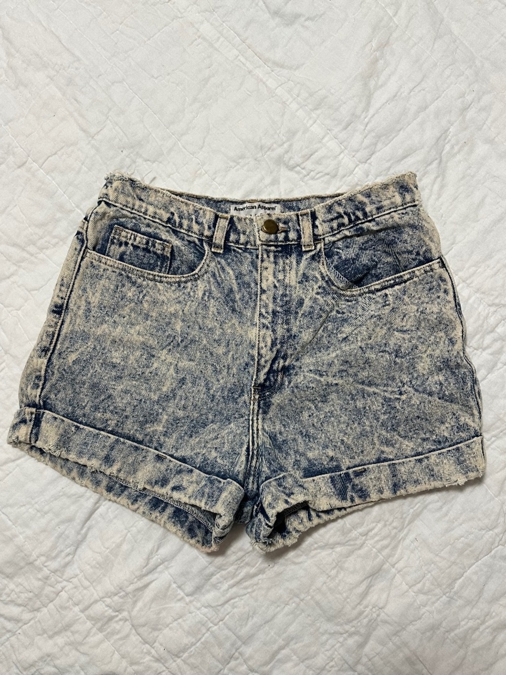Classic American Apparel Acid Wash Denim Shorts